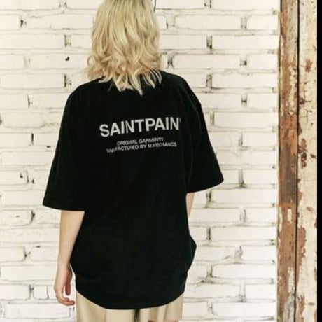 SAINT PAIN/Back LOGO Tee BLACK