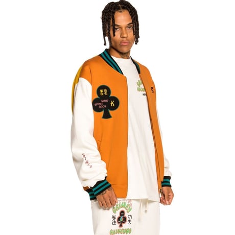 GRMY/ZIP UP  Baseball Jacket  "BRICK"