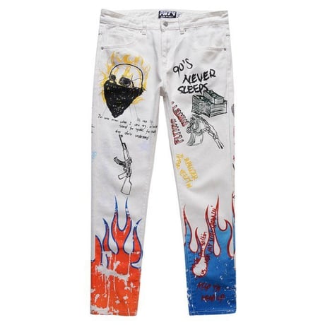 FNTY/Paint white denim  ホワイト