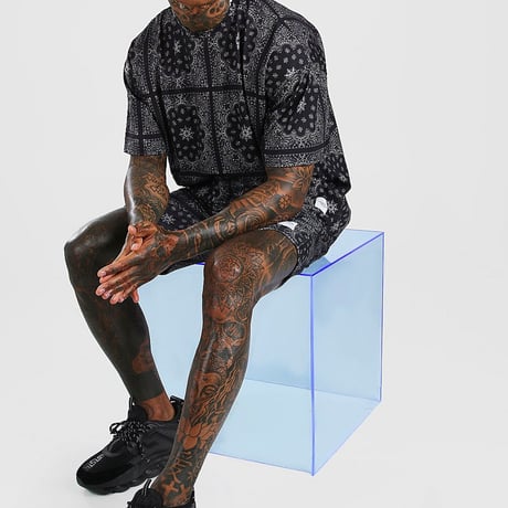 BOOHOO /BANDANA shorts(set up)