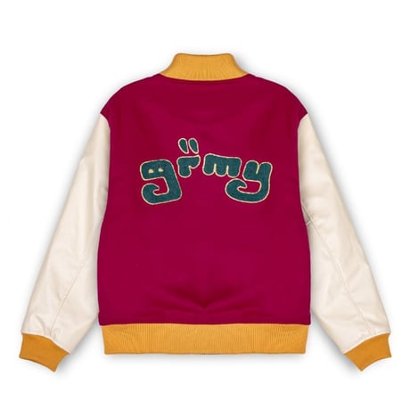 GRMY/WOOL Baseball Jacket "DARK RED"