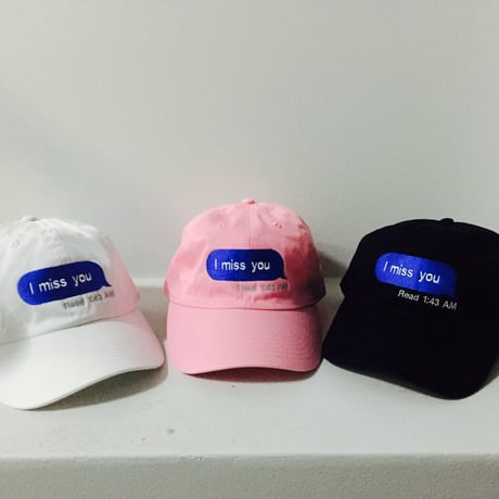 trius garments/miss you cap ピンク
