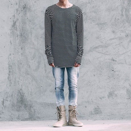 Mismatch/ボーダー ロンTEE