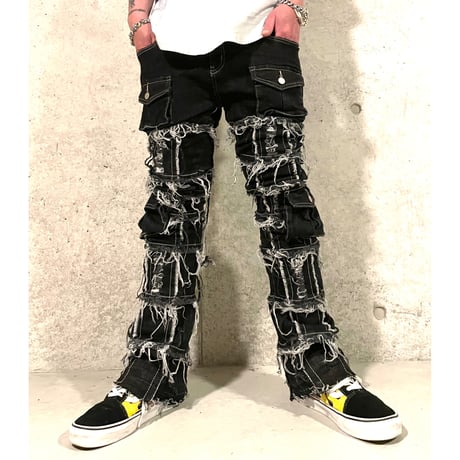 Cooper 9/ Destroyer Cargo Stack Denim "BLACK"