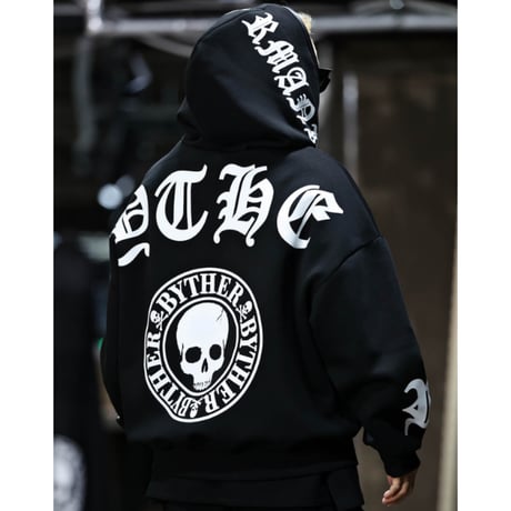 By The R/ Logo bonding  Zip Hoodie (SET UP)