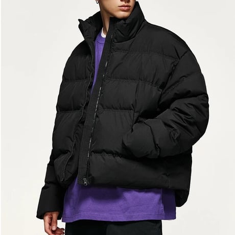 WOSS.official/SHORT DOWN JACKET  BLACK