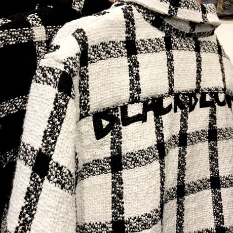 BLACK BLOND/Tweed Long Shirts WHITE