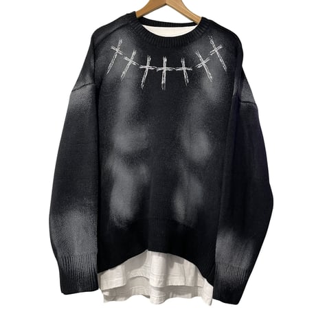Mismatch NYC/ HandPaint Cross knit