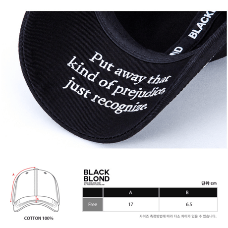 BLACK BLOND/LOGO CAP