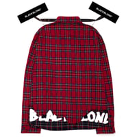 BLACK BLOND/Layered check shirts RED