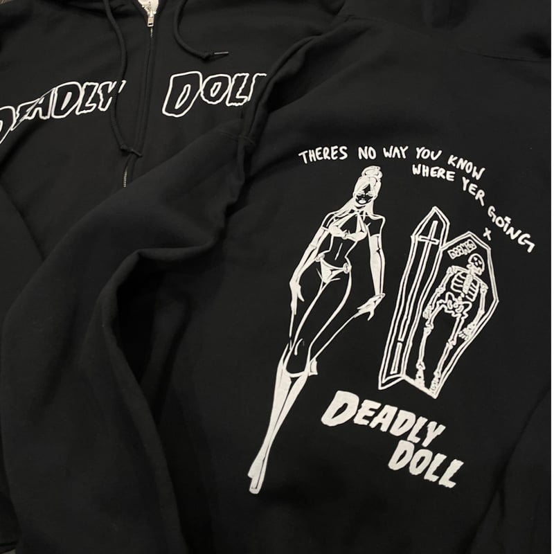 DEADLY DOLL ジャージセットアップ販売 Size【S】 DEADLY DOLL デッドリードール Skele zip up Black