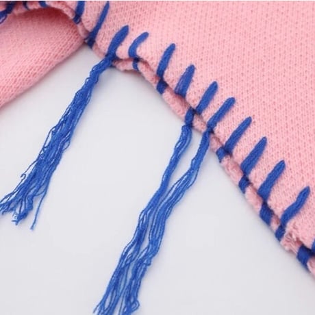 WOSS.official/Rose oversize knit (Black/Pink)