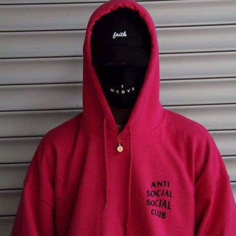 Anti Social Social Club/488 cherry Pink Hoodie 限定カラー