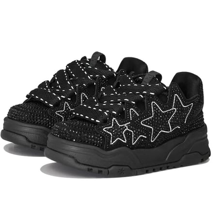 Kaalixto/Big Star Rhinestone Sneaker  BLACK