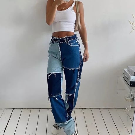 Mismatch NYC/Patchwork Denim  pants