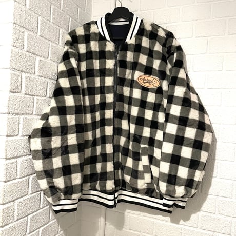 WOSS.official/ FUR  Varsity Jacket  (REVERSIBLE)