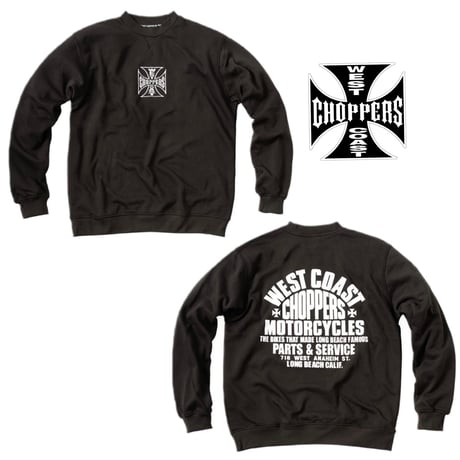 West Coast Choppers/ W.C.C Logo SweatShirts "BLACK"