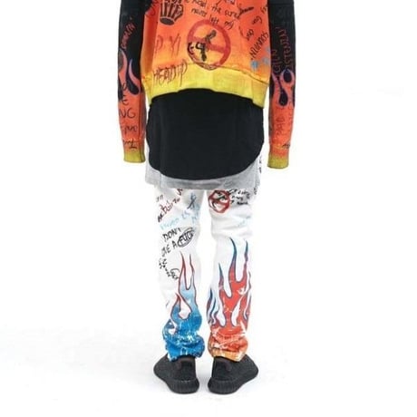 FNTY/Paint white denim  ホワイト