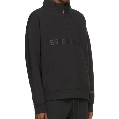 ESSENTIALS  fear of god /HALF ZIP pullover "BLACK"