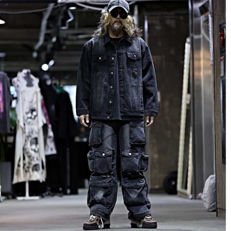 By The R/ Pocket Wide Cargo Denim