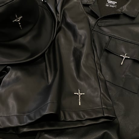 Mismatch NYC/Leather Christ Shorts (Set Up)