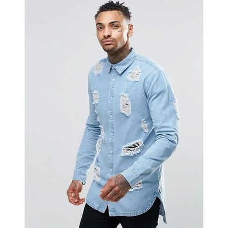 Sixth June/Damaged Denim Long shirts