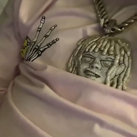 Lil Pump official merch/Unhappy Smile LongSleeve TEE PINK