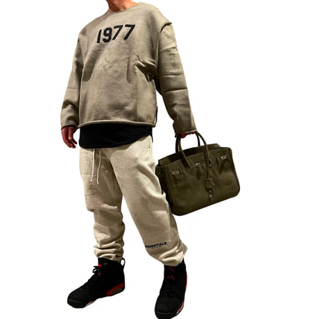 ESSENTIALS by Fear of God /1977 Crewneck Kni"DARK oatmeal"