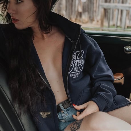 West Coast Choppers/ W.C.C Logo Zip Up Hoodie "BLACK"