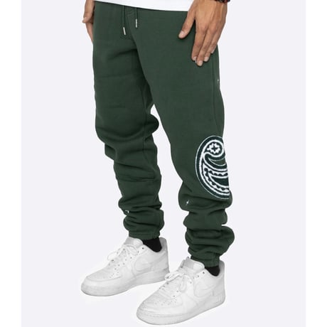 EPTM/PAISLEY SWEAT PANTS  ”OLIVE"