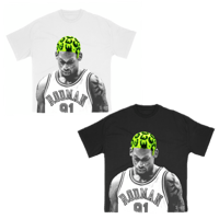 RODMAN official brand/Hair Green Tshirts