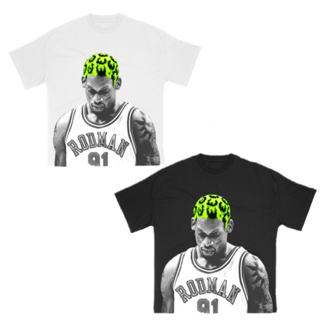 RODMAN official brand/Hair Green Tshirts