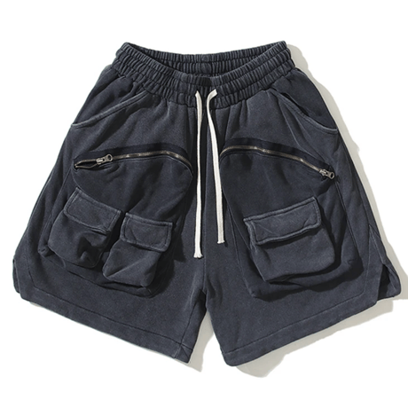 Mismatch NYC/Pocket Cargo Shorts "Washed BLACK"