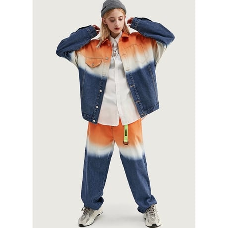 WOSS.official/Tie dye denim jacket