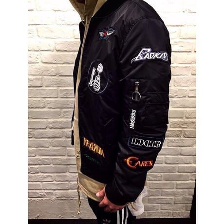 Reason Clothing Newyork/Patched Bomber Jacket