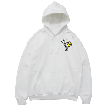 Lil Pump official merch/Unhappy Smile Hoodie  white