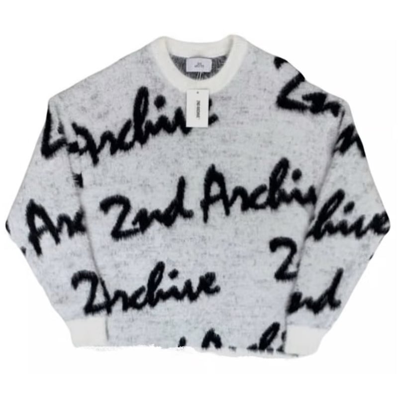 2nd archive/ Mohair lettering knit 