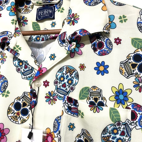 RE NEW/Mexican skull summer shirts