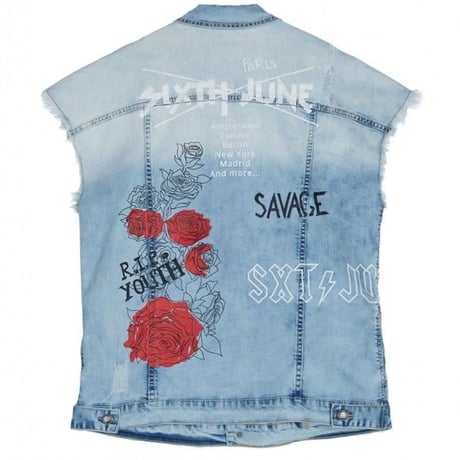 Sixth June/落書き Cut Off Denim