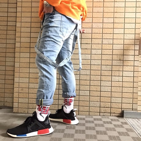 Sixth June/オーバーオール ダメージデニム