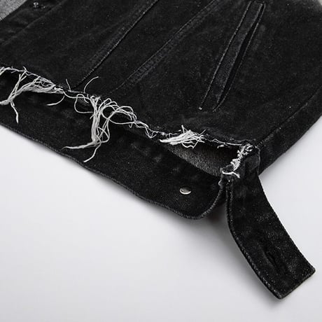 BLACK BLOND/HAND CUSTOM BLEACH Denim Jacket(BLACK)