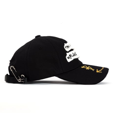 BLACK BLOND/Smile patch cap