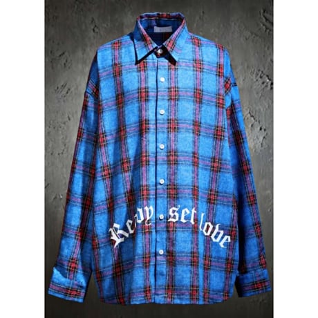 V.O.L.T/ Check washed Long Shirts