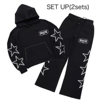 GUAPI/Track Pants BLACK (red line) | BINGOSTAR