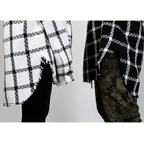 BLACK BLOND/Tweed Long Shirts BLACK
