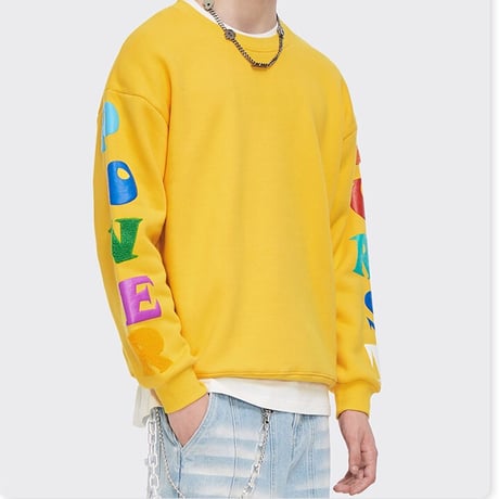 WOSS.official/mix color LOGO Crewneck