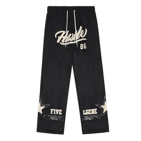 Mismatch NYC/suède wide pants