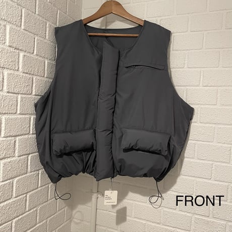 EPTM/PUFFER VEST（REVERSIBLE）”SILVER GRAY"