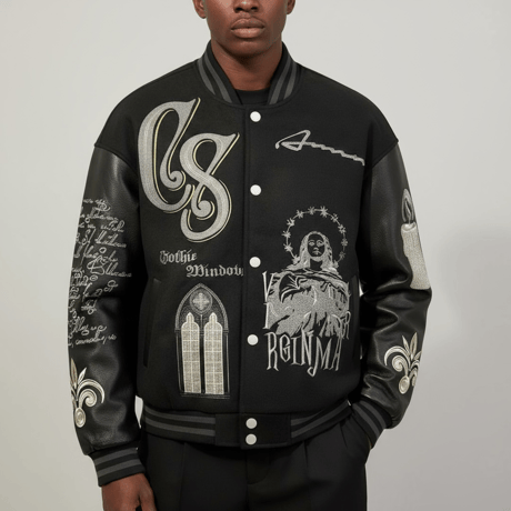 Mismatch NYC/ Pray Wool Varsity Jacket