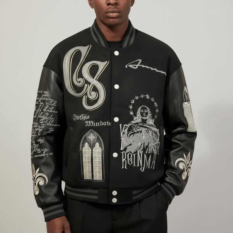 Mismatch NYC/ Pray Wool Varsity Jacket | BINGOS